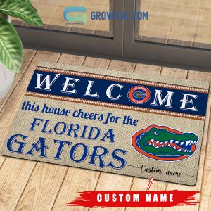 Welcome This House Cheers For The Florida Gators NCAA Personalized Doormat