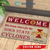 Welcome This House Cheers For The Iowa Hawkeyes NCAA Personalized Doormat