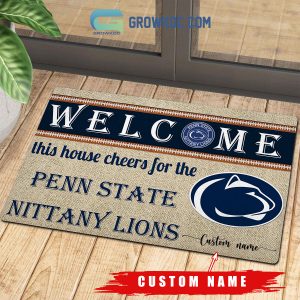 Welcome This House Cheers For The Penn State Nittany Lions NCAA Personalized Doormat