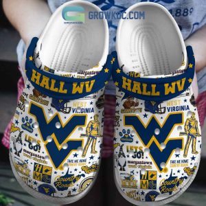 West Virginia Mountaineers Hall WV Take Me Home Country Roads Clogs Crocs
