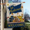 Wisconsin Badgers NCAA Welcome We All Cheer Go Badgers House Garden Flag