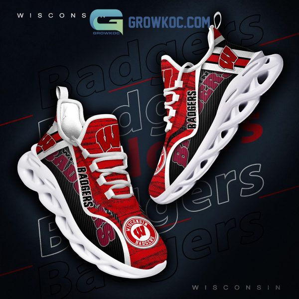Wisconsin Badgers NCAA Clunky Sneakers Max Soul Shoes