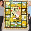Snoopy Keep Calm And Love Snoopy Christmas Fleece Blanket Quilt