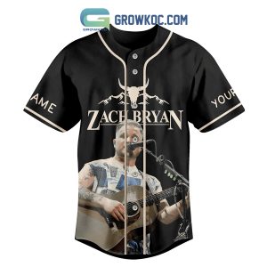 Zach Bryan I Remember Every Moment On The Nights With You Black Design Personalized Baseball Jersey