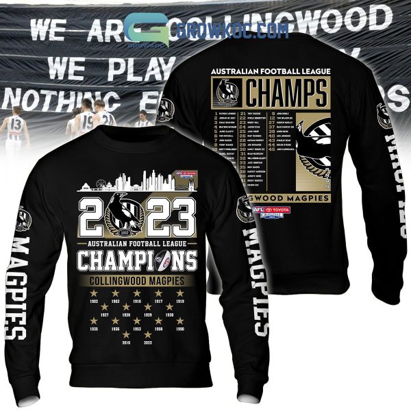 2023 AFL Champions Collingwood Magpies Hoodie T Shirt