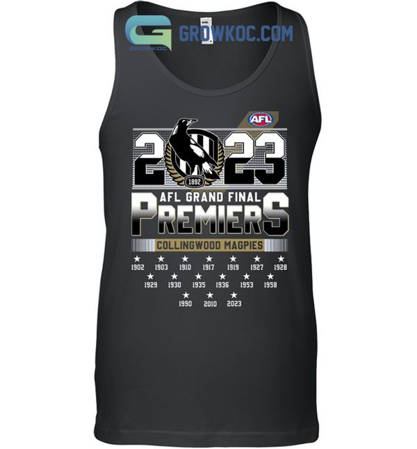 2023 AFL Grand Final Premiers Collingwood Magpies T Shirt