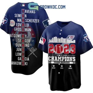 2023 American League Champions Texas Rangers Baseball Jersey