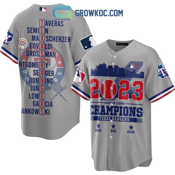 2023 American League Champions Texas Rangers Baseball Jersey