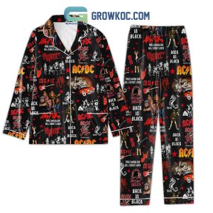 AC/DC Back In Black Highway To Hell Pajamas Set