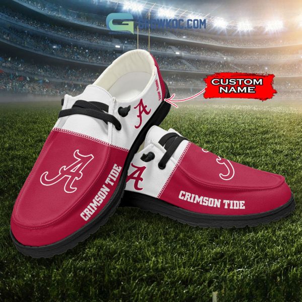 Alabama Crimson Tide Personalized Hey Dude Shoes