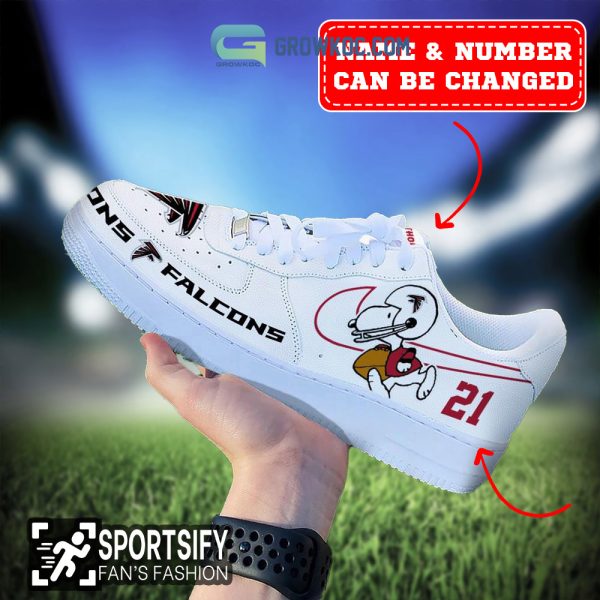 Atlanta Falcons NFL Snoopy Personalized Air Force 1 Low Top Shoes