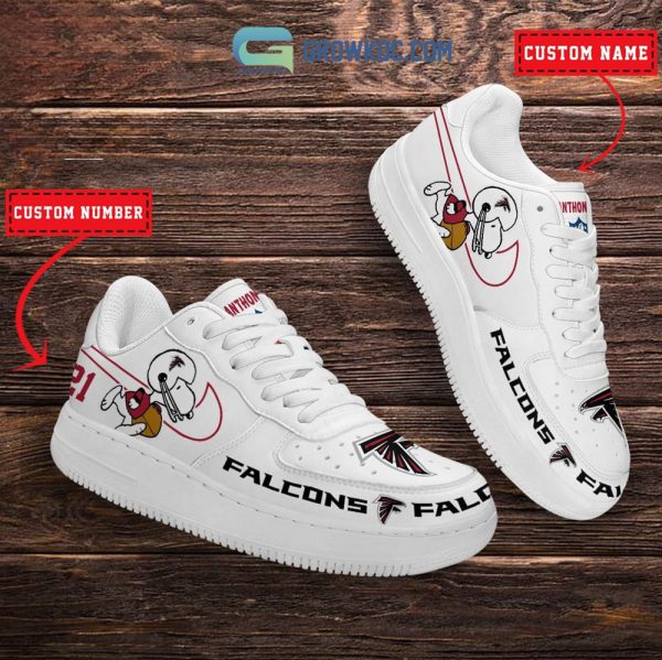 Atlanta Falcons NFL Snoopy Personalized Air Force 1 Low Top Shoes