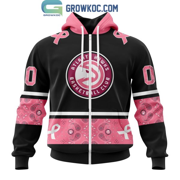 Atlanta Hawks NBA Special Design Paisley Design We Wear Pink Breast Cancer Personalized Hoodie T Shirt