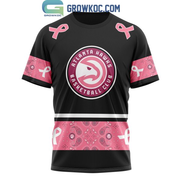 Atlanta Hawks NBA Special Design Paisley Design We Wear Pink Breast Cancer Personalized Hoodie T Shirt