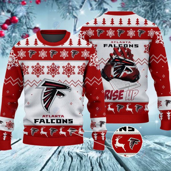 Atlanta Falcons Rise Up Christmas Ugly Sweater