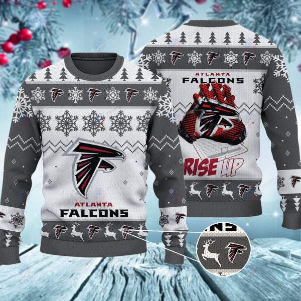 Atlanta Falcons Rise Up Christmas Ugly Sweater