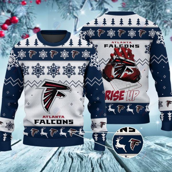 Atlanta Falcons Rise Up Christmas Ugly Sweater