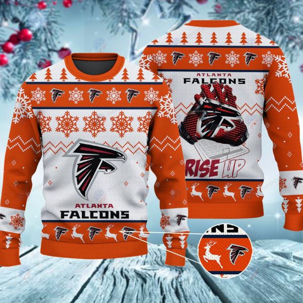 Atlanta Falcons Rise Up Christmas Ugly Sweater