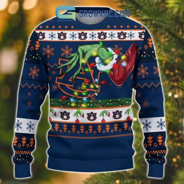 Auburn Tigers NCAA Grinch Christmas Ugly Sweater