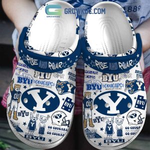 BYU Cougars Rise And Roar Go Cougars Clogs Crocs