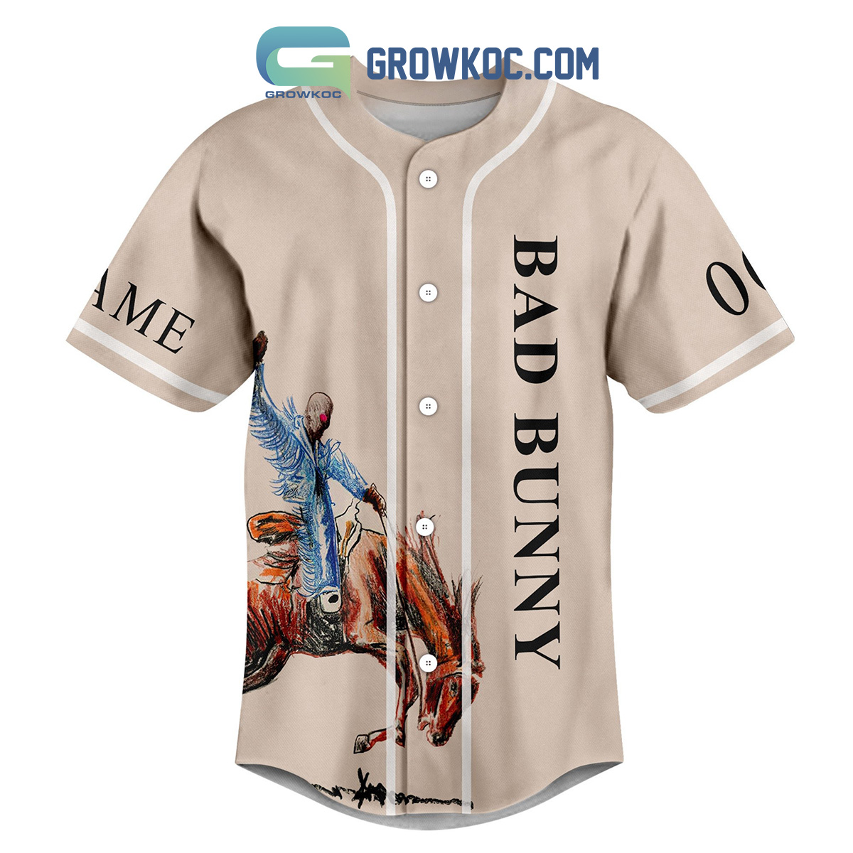 Bad Bunny Un Halloween Sin Ti Personalized Baseball Jersey - Growkoc