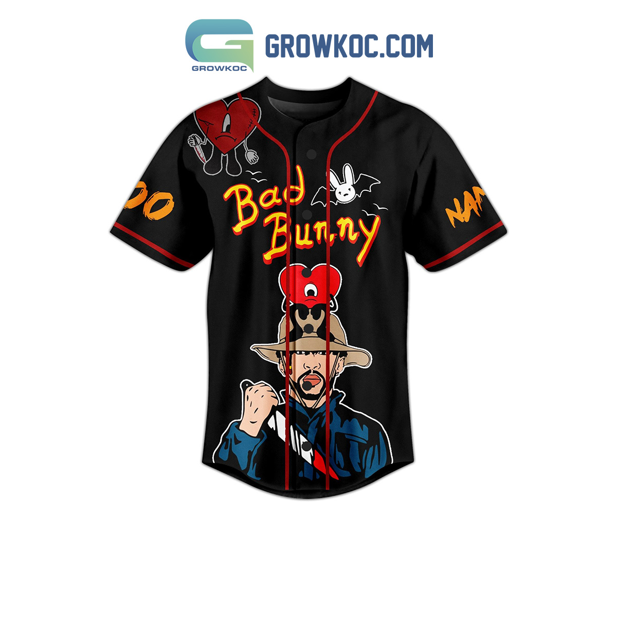 Bad Bunny Un Halloween Sin Ti Personalized Baseball Jersey - Growkoc