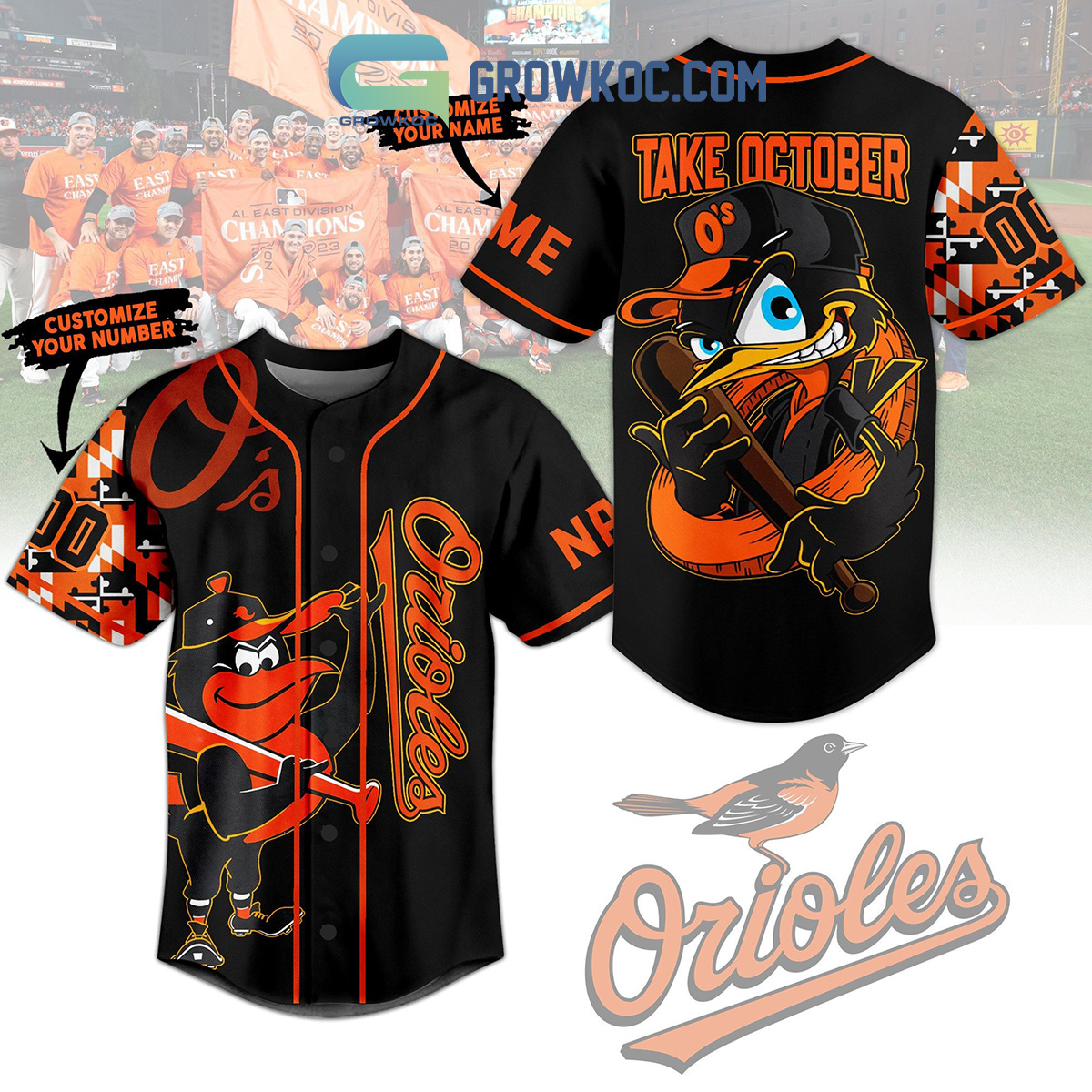 Baltimore Orioles Take October Mascot O's Personalized Baseball Jersey -  Growkoc