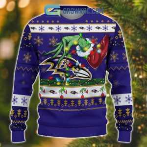 Baltimore Ravens NFL Grinch Christmas Ugly Sweater
