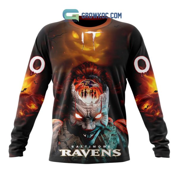 Baltimore Ravens NFL Halloween Badut Mematikan Personalized Hoodie T Shirt