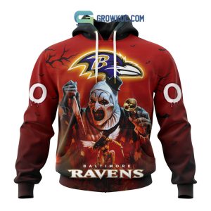Baltimore Ravens NFL Horror Terrifier Ghoulish Halloween Day Hoodie T Shirt