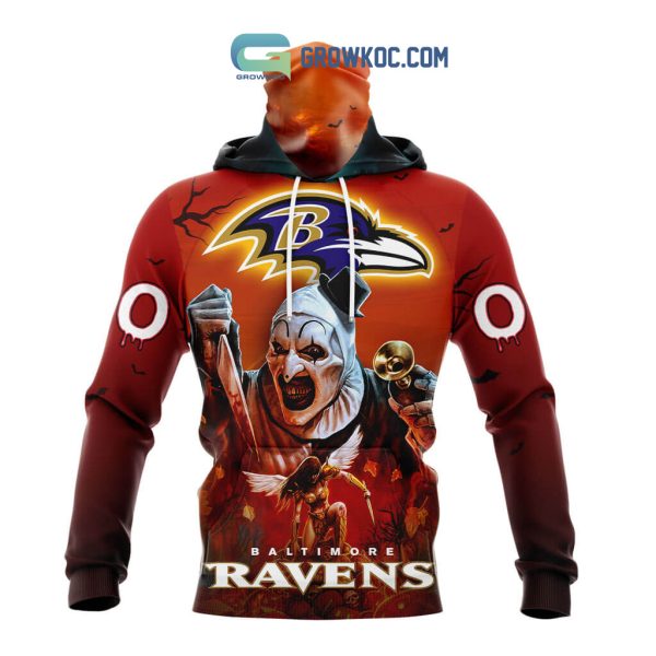 Baltimore Ravens NFL Horror Terrifier Ghoulish Halloween Day Hoodie T Shirt