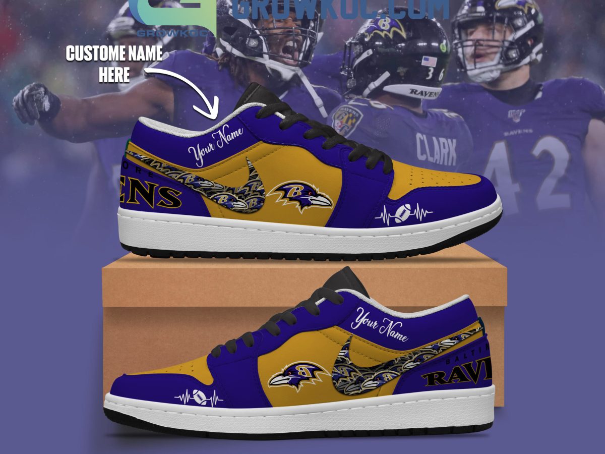 Shoes Baltimore Ravens Jordan 13 Custom Name Shoes