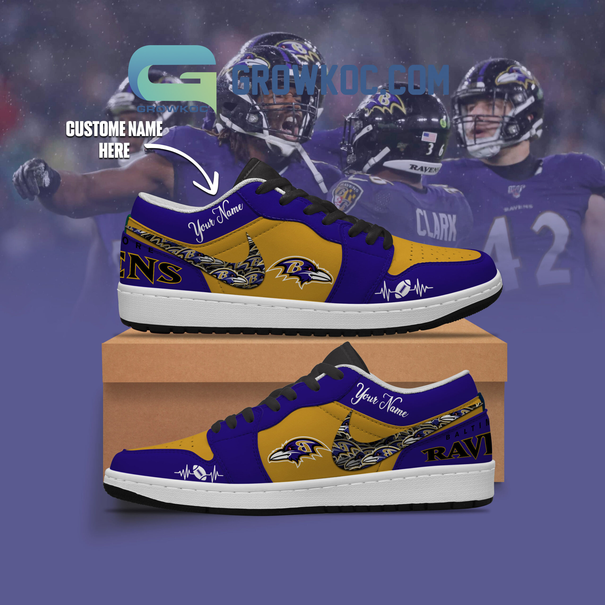 Baltimore Ravens Football Jordan 13 Shoes