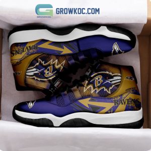 Baltimore Ravens NFL Personalized Air Jordan 11 Shoes Sneaker