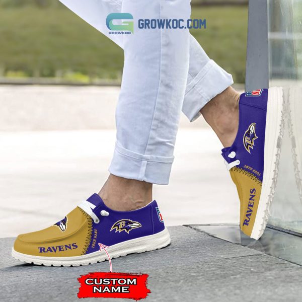 Baltimore Ravens Personalized Hey Dude Shoes
