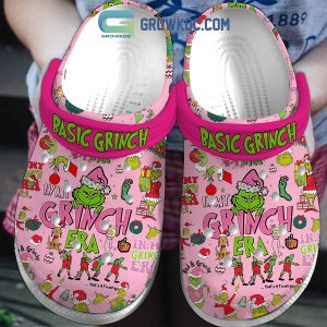 In My Grinch Era Christmas Pink Clogs Crocs