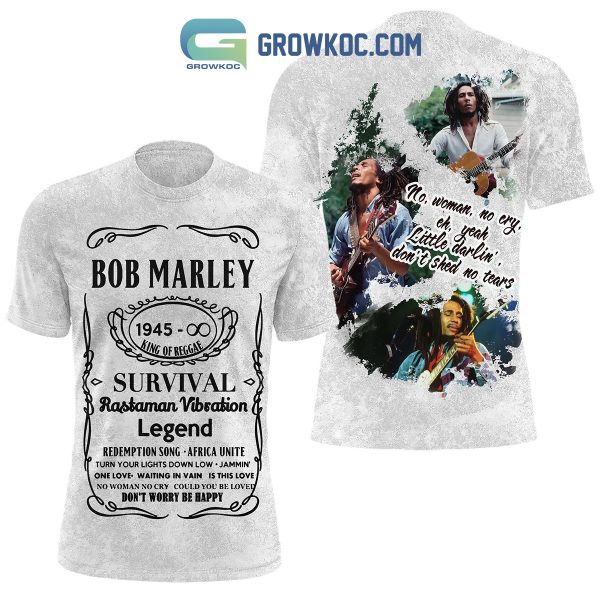 Bob Marley Survival Rastaman Vibration Legend Hoodie T Shirt