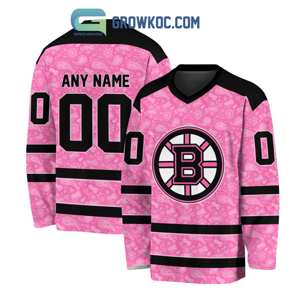 Boston Bruins NHL Special Pink Breast Cancer Hockey Jersey Long Sleeve -  Growkoc