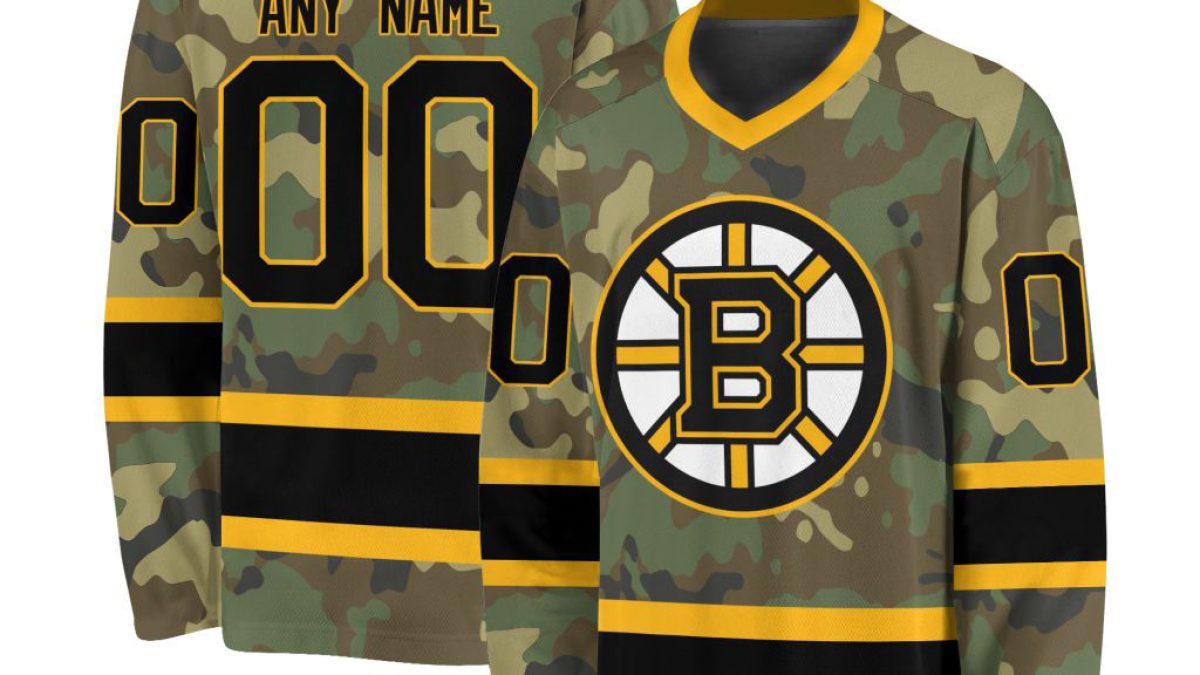 Boston bruins army 2024 jersey