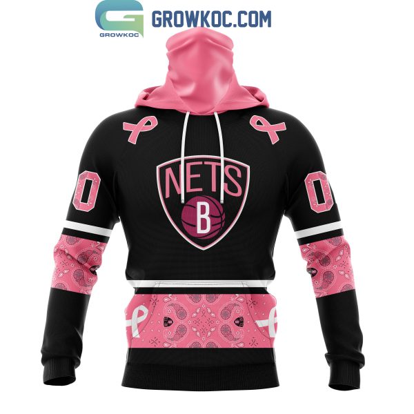 Brooklyn Nets NBA Special Design Paisley Design We Wear Pink Breast Cancer Personalized Hoodie T Shirt