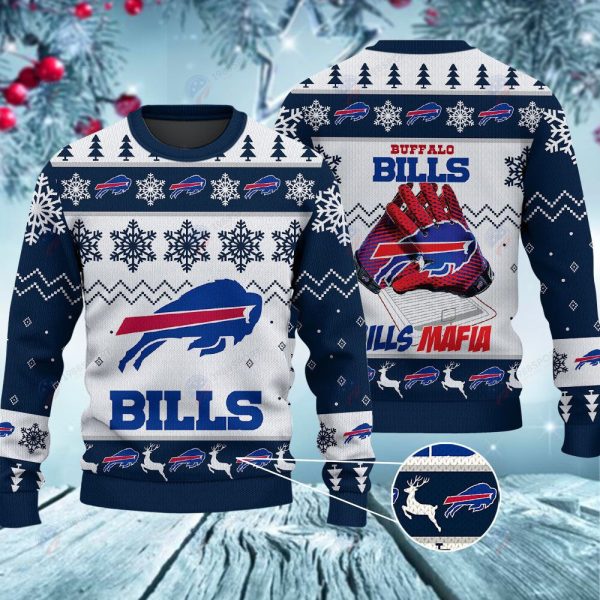 Buffalo Bills Bills Mafia Christmas Ugly Sweater