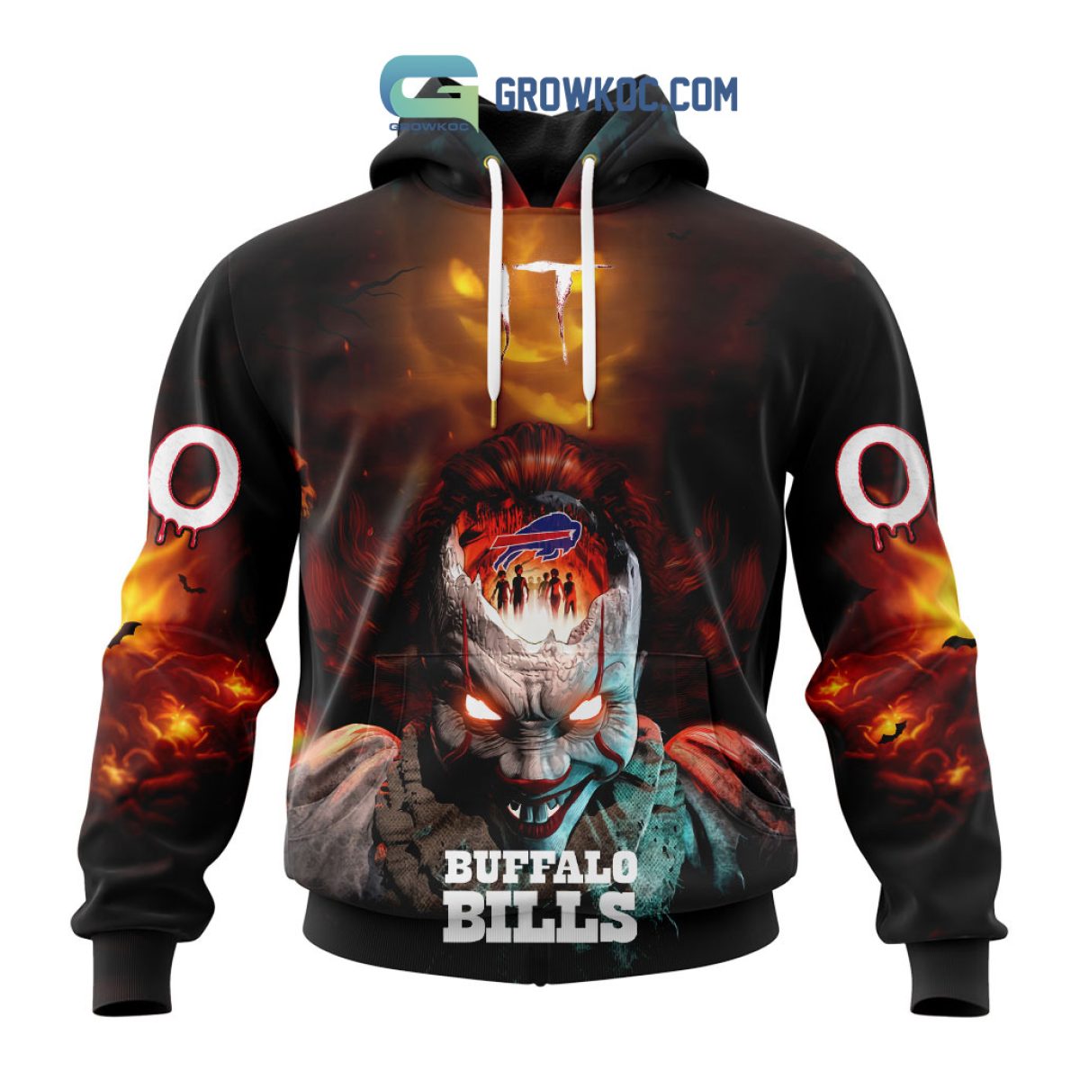 Buffalo Bills Scary Face Halloween Jersey Hoodie, T-shirt - Tagotee