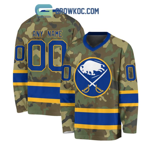 Buffalo Sabres Special Camo Veteran Design Personalized Hockey Jersey