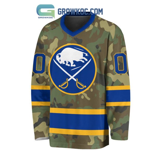 Buffalo Sabres Special Camo Veteran Design Personalized Hockey Jersey