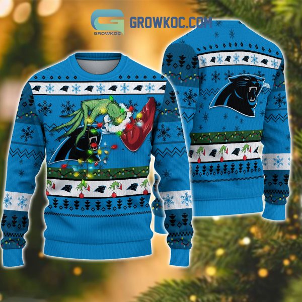 Carolina Panthers NFL Grinch Christmas Ugly Sweater