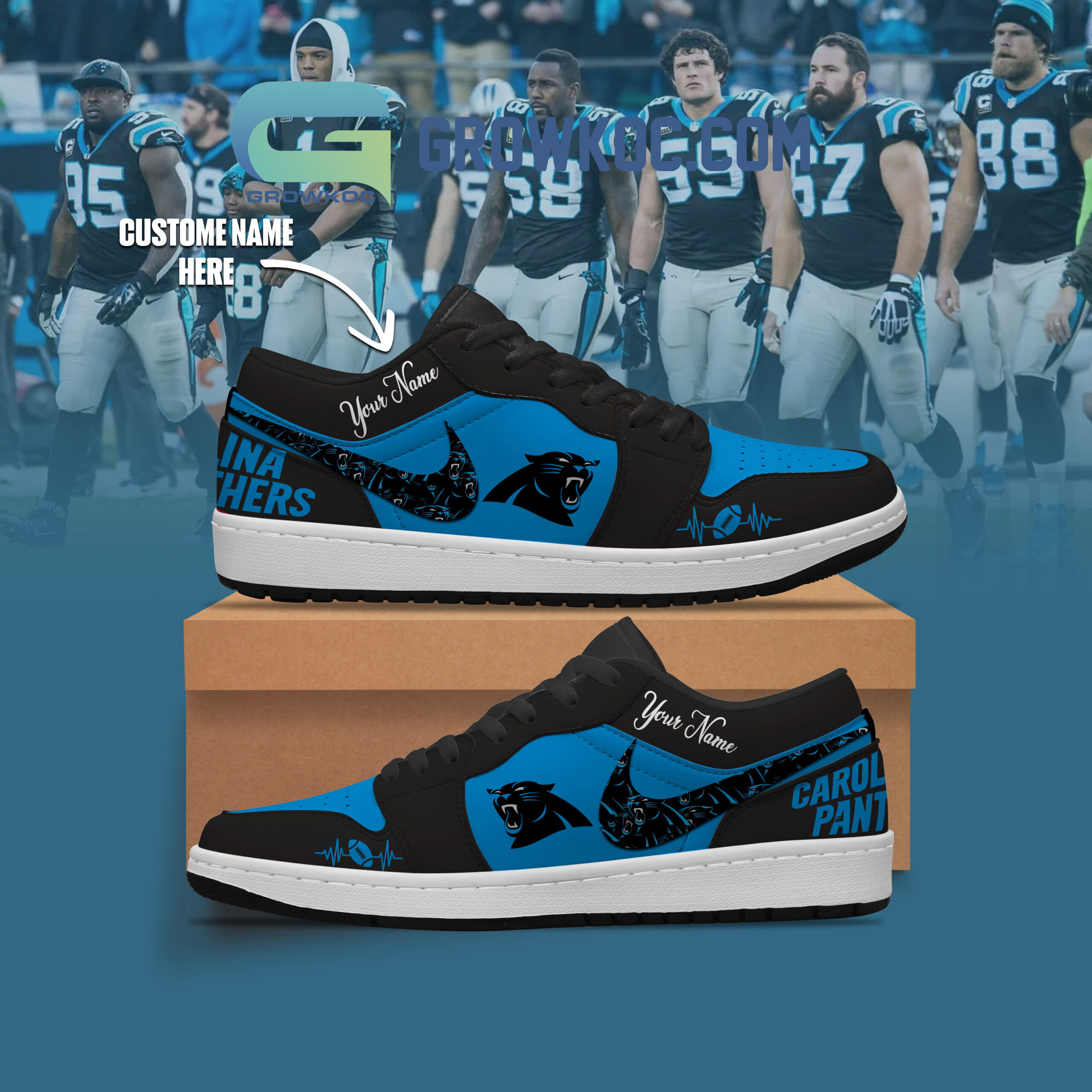 St. Louis Blues NHL Personalized Air Jordan 1 Shoes - Growkoc