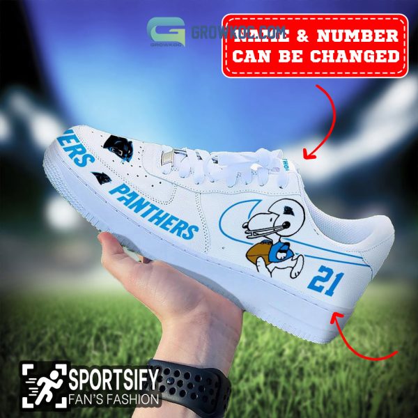 Carolina Panthers NFL Snoopy Personalized Air Force 1 Low Top Shoes