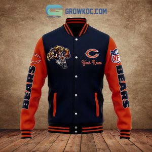 Chicago Bears All I Need Is Football Friends And Family Personalized Baseball Jacket
