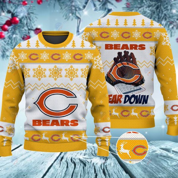 Chicago Bears Bear Down Christmas Ugly Sweater