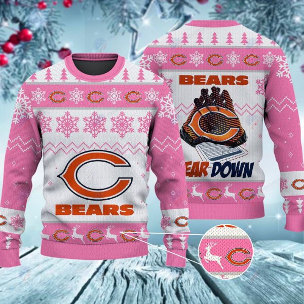 Chicago Bears Bear Down Christmas Ugly Sweater